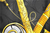 Authentic HERMES Carre 90 Scarf "PRINCES DU SOLEIL LEVANT" Silk Black PB 6344D