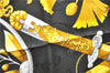 Authentic HERMES Carre 90 Scarf "PRINCES DU SOLEIL LEVANT" Silk Black PB 6344D