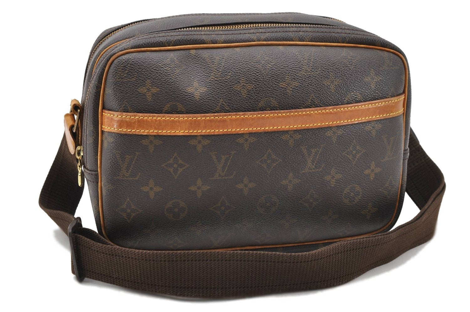 Auth LOUIS VUITTON Monogram Reporter PM Shoulder Cross Body Bag M45254 LV 6346C