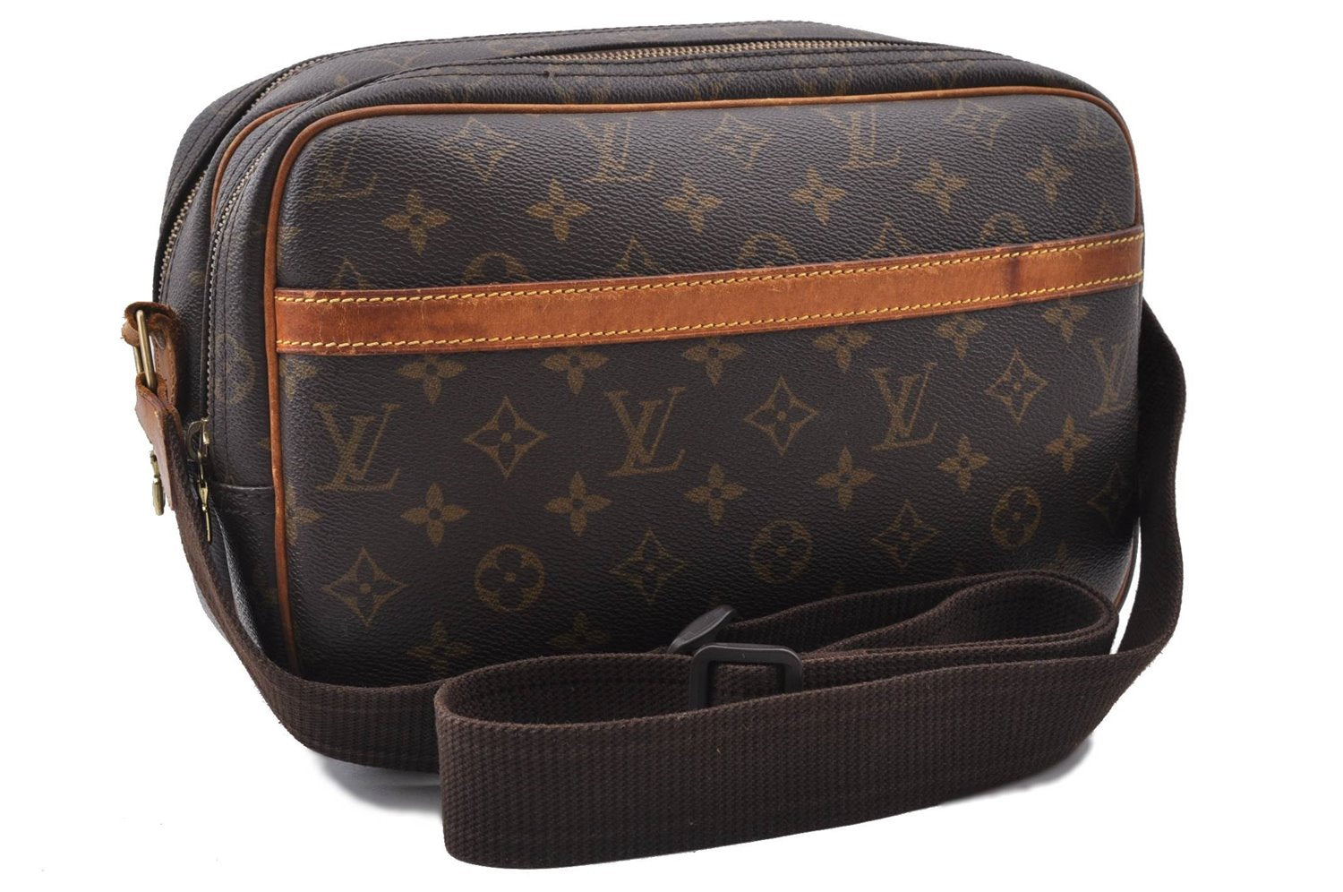 Auth LOUIS VUITTON Monogram Reporter PM Shoulder Cross Body Bag M45254 LV 6347C