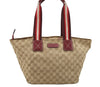 Authentic GUCCI Shoulder Hand Tote Bag GG Canvas Leather 131230 Beige 6347I