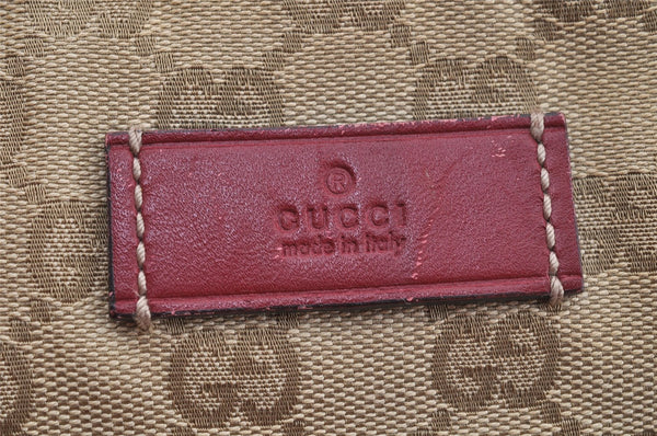 Authentic GUCCI Shoulder Hand Tote Bag GG Canvas Leather 131230 Beige 6347I