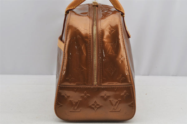 Authentic Louis Vuitton Vernis Tompkins Square Hand Bag Brown M91103 LV 6348I