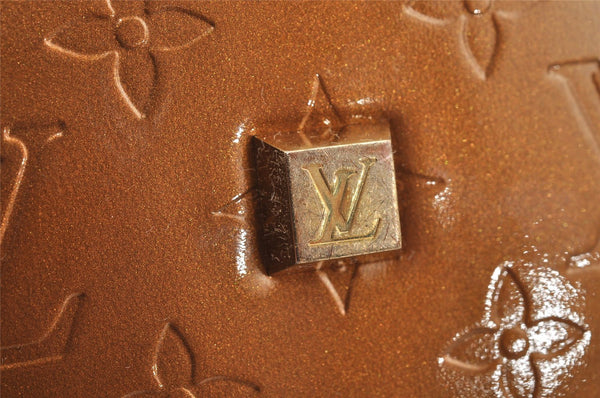 Authentic Louis Vuitton Vernis Tompkins Square Hand Bag Brown M91103 LV 6348I