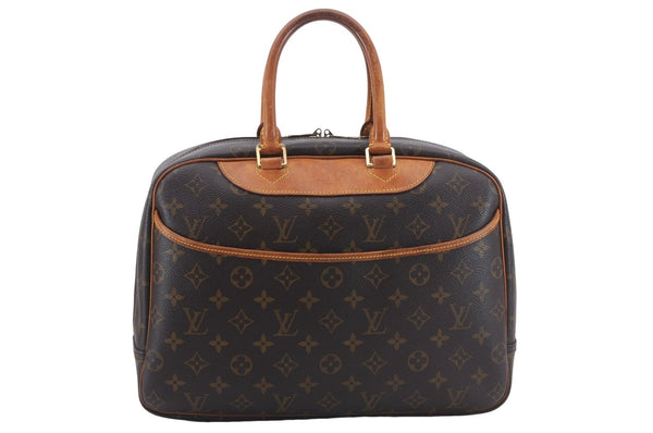 Authentic Louis Vuitton Monogram Deauville Hand Bag M47270 LV 6349D