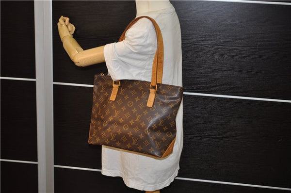 Authentic Louis Vuitton Monogram Cabas Piano Shoulder Tote Bag M51148 LV 6349E