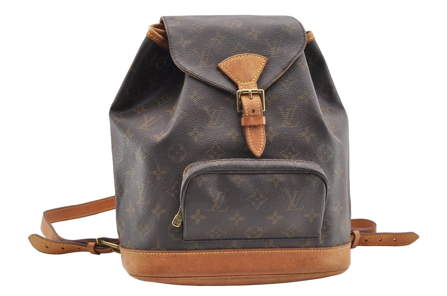 Authentic Louis Vuitton Monogram Montsouris MM Backpack M51136 LV 6350I