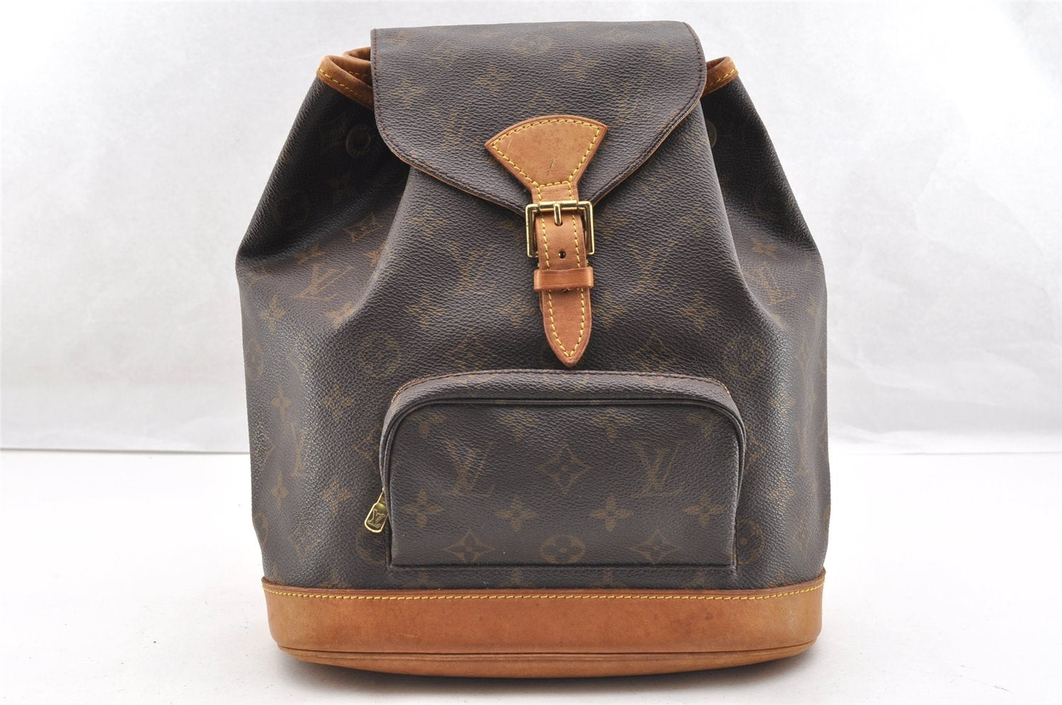 Authentic Louis Vuitton Monogram Montsouris MM Backpack M51136 LV 6350I