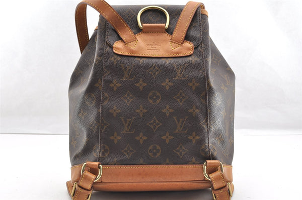 Authentic Louis Vuitton Monogram Montsouris MM Backpack M51136 LV 6350I