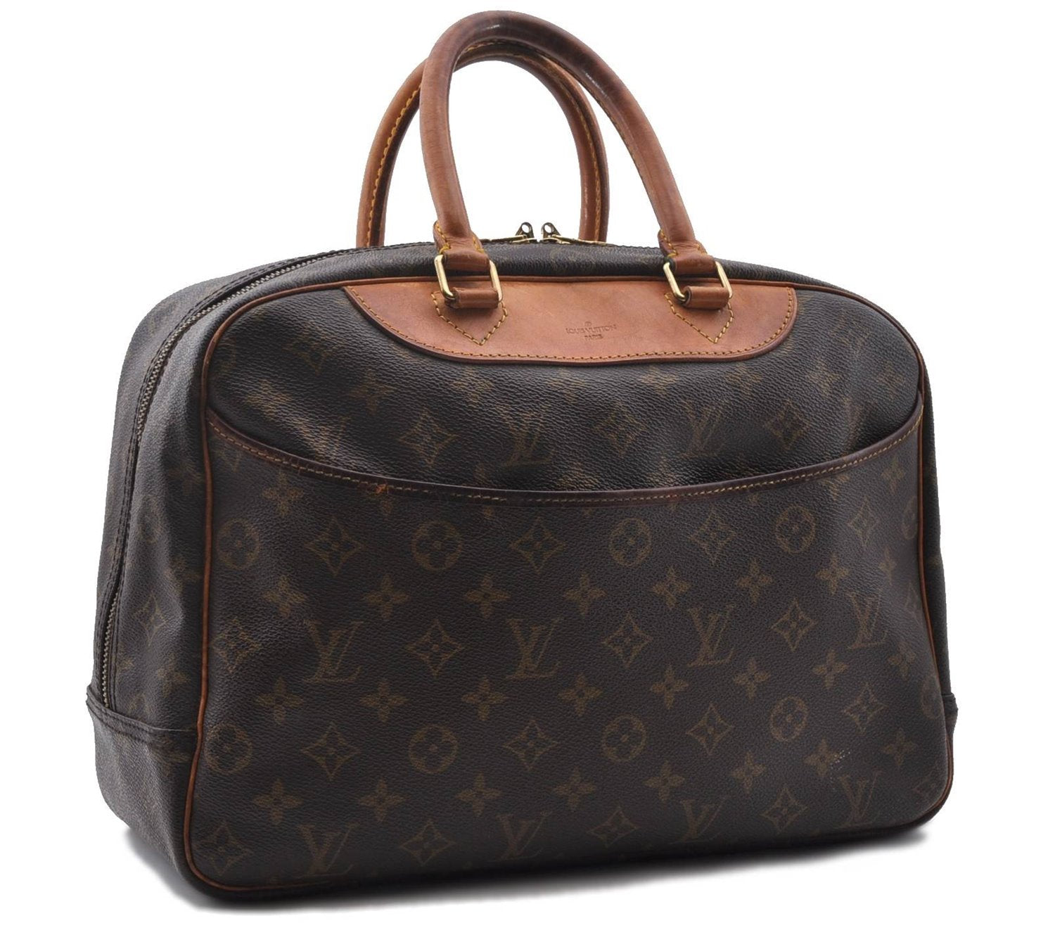 Authentic LOUIS VUITTON Monogram Deauville Hand Bag Purse M47270 LV 6351C