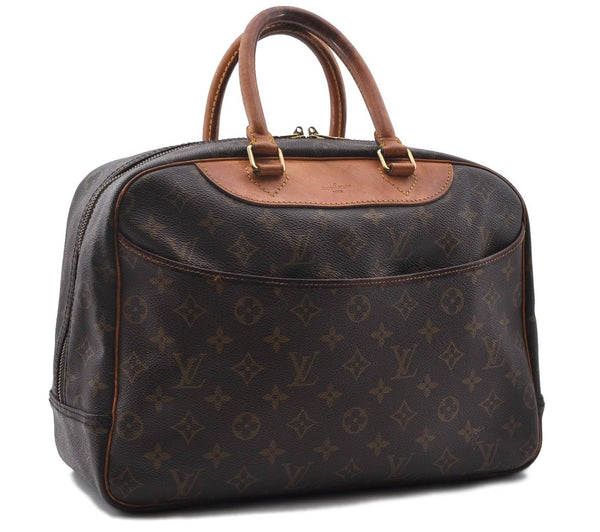 Authentic LOUIS VUITTON Monogram Deauville Hand Bag Purse M47270 LV 6351C