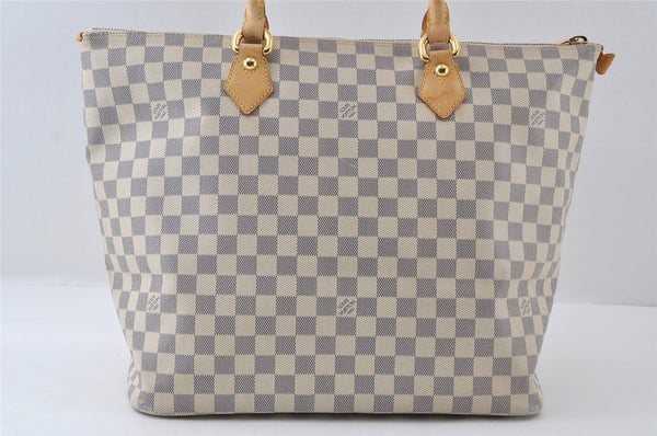 Authentic Louis Vuitton Damier Azur Saleya GM Shoulder Tote Bag N51184 LV 6351I