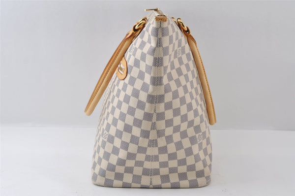 Authentic Louis Vuitton Damier Azur Saleya GM Shoulder Tote Bag N51184 LV 6351I