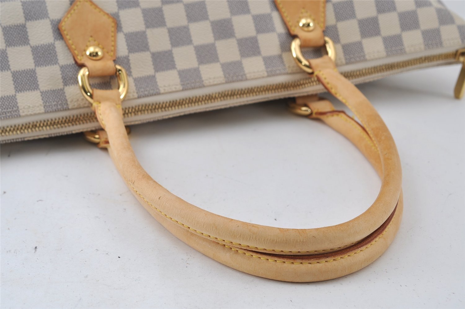 Authentic Louis Vuitton Damier Azur Saleya GM Shoulder Tote Bag N51184 LV 6351I