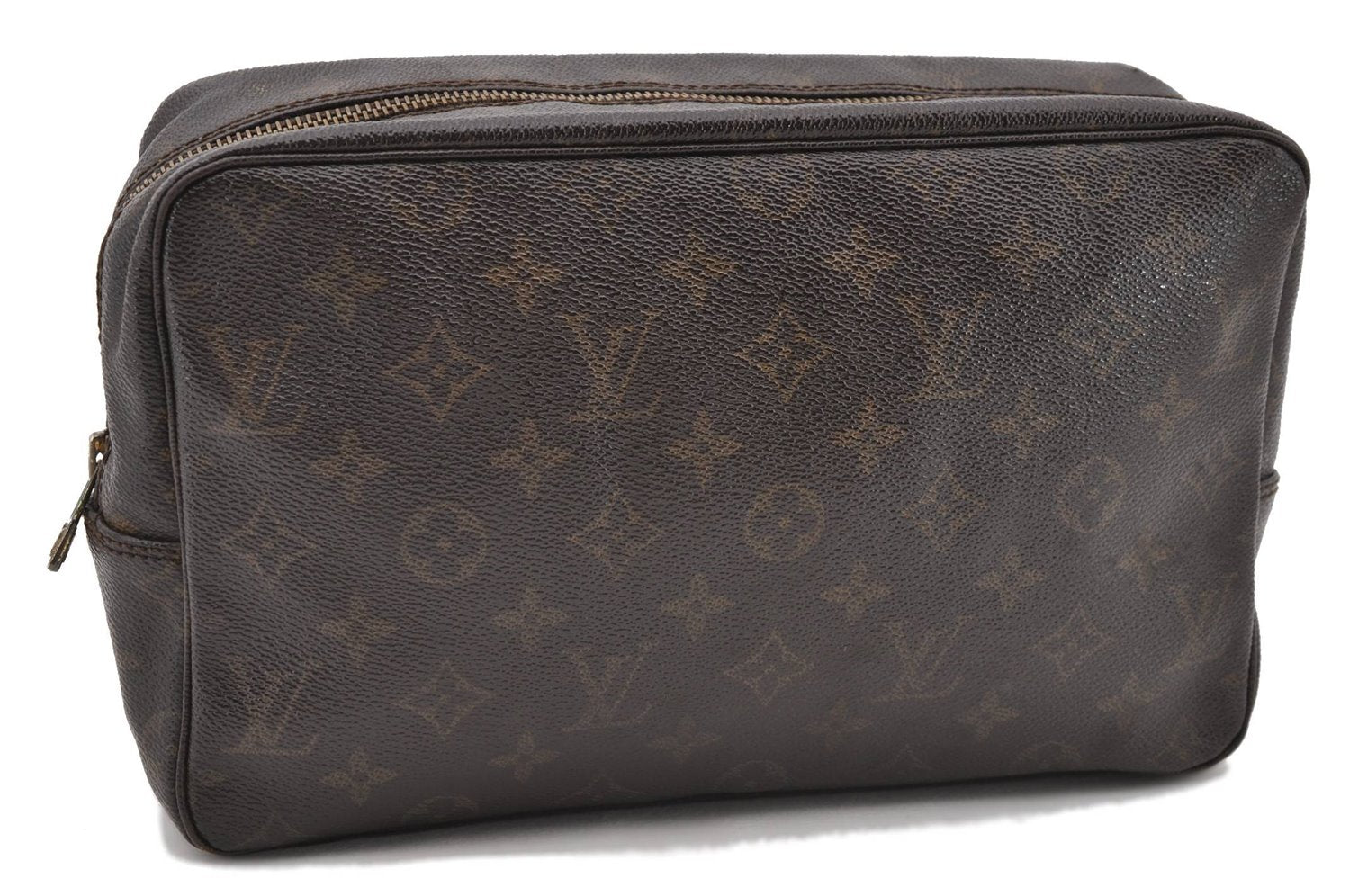 Auth LOUIS VUITTON Monogram Trousse Toilette 28 Clutch Hand Bag M47522 LV 6352C