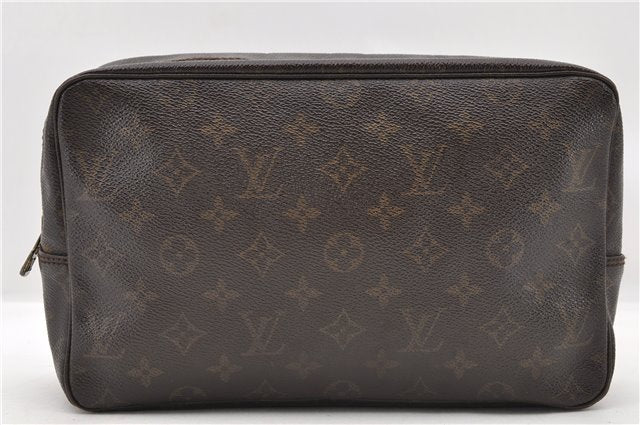 Auth LOUIS VUITTON Monogram Trousse Toilette 28 Clutch Hand Bag M47522 LV 6352C