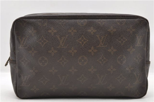 Auth LOUIS VUITTON Monogram Trousse Toilette 28 Clutch Hand Bag M47522 LV 6352C