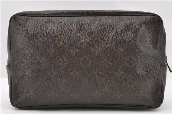 Auth LOUIS VUITTON Monogram Trousse Toilette 28 Clutch Hand Bag M47522 LV 6352C