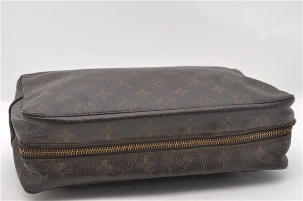Auth LOUIS VUITTON Monogram Trousse Toilette 28 Clutch Hand Bag M47522 LV 6352C