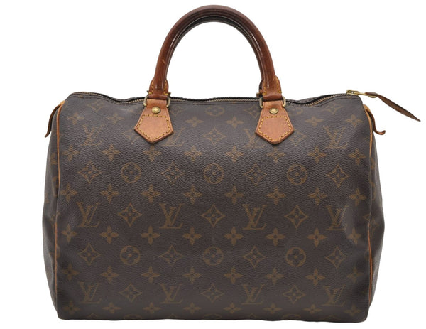 Authentic Louis Vuitton Monogram Speedy 30 Hand Boston Bag Purse M41526 LV 6353D