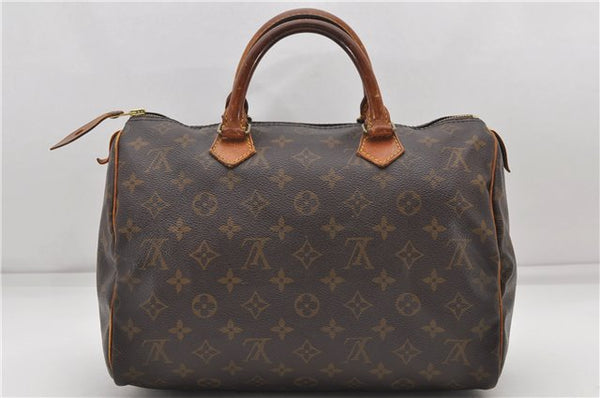 Authentic Louis Vuitton Monogram Speedy 30 Hand Boston Bag Purse M41526 LV 6353D