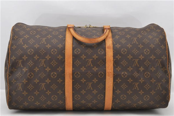 Authentic LOUIS VUITTON Monogram Keepall 55 Boston Bag M41424 LV 6354C