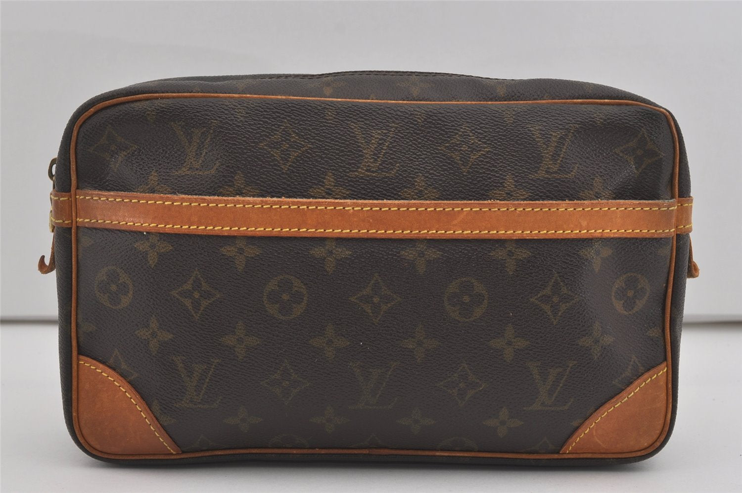 Authentic Louis Vuitton Monogram Compiegne 28 Clutch Hand Bag M51845 LV 6354I