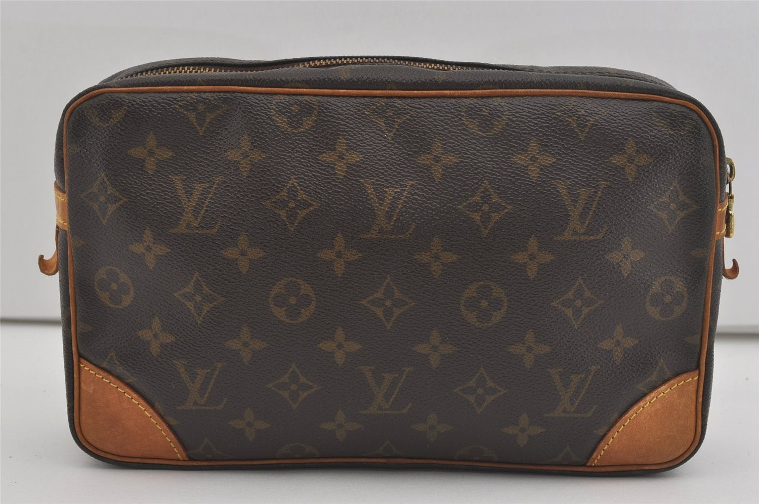 Authentic Louis Vuitton Monogram Compiegne 28 Clutch Hand Bag M51845 LV 6354I
