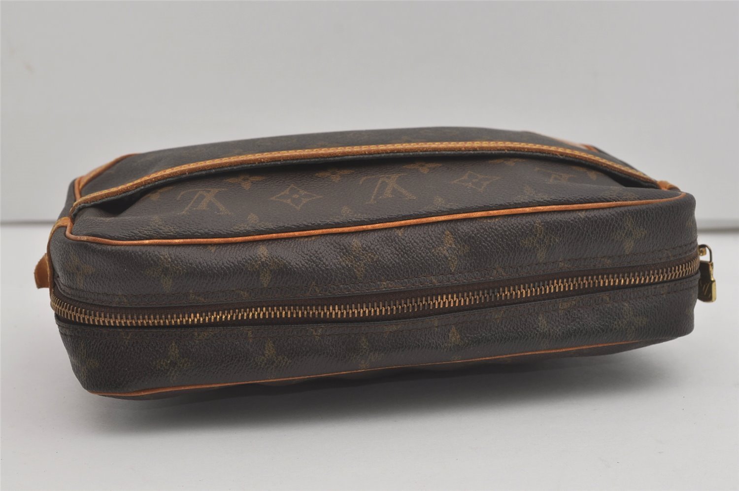 Authentic Louis Vuitton Monogram Compiegne 28 Clutch Hand Bag M51845 LV 6354I