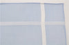 Authentic HERMES Carre 45 Scarf H Logos Pattern Cotton Light Blue Box 6358E