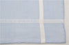 Authentic HERMES Carre 45 Scarf H Logos Pattern Cotton Light Blue Box 6358E