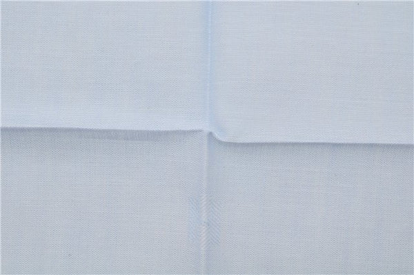 Authentic HERMES Carre 45 Scarf H Logos Pattern Cotton Light Blue Box 6358E