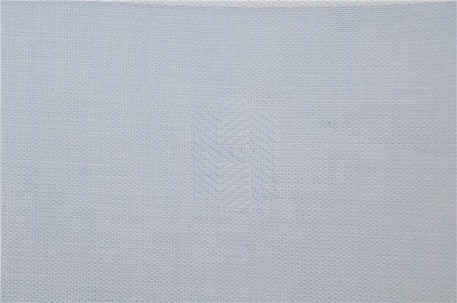 Authentic HERMES Carre 45 Scarf H Logos Pattern Cotton Light Blue Box 6358E