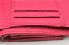 Authentic GUCCI Petite Mormont Compact Wallet Leather 474746 Pink Box 6359F