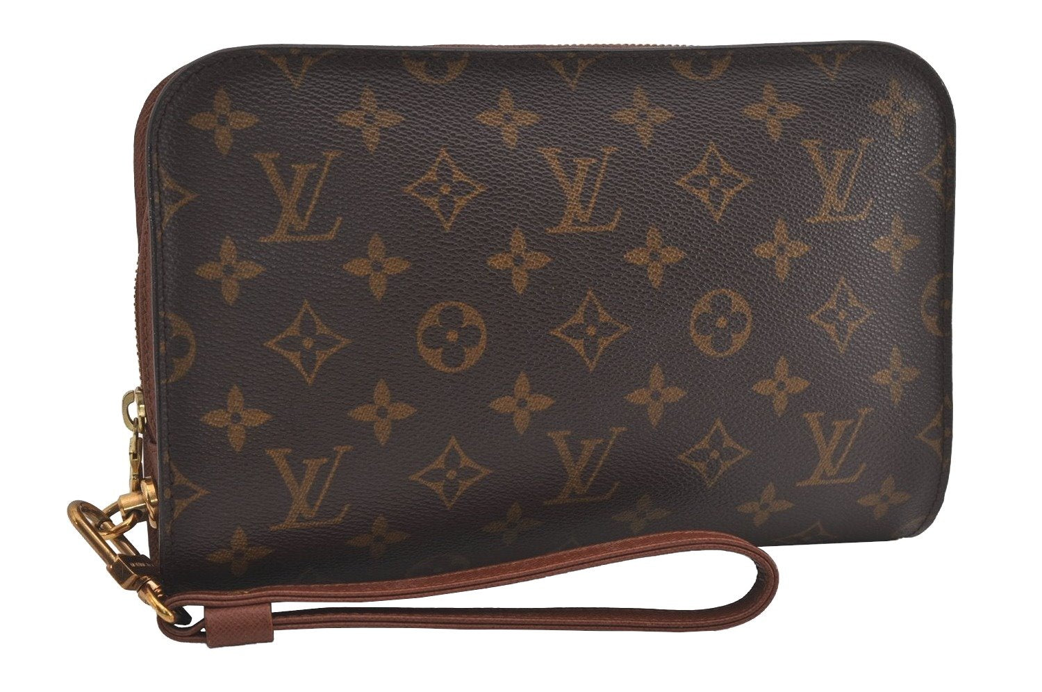 Authentic Louis Vuitton Monogram Orsay Clutch Hand Bag Purse M51790 LV 6359I