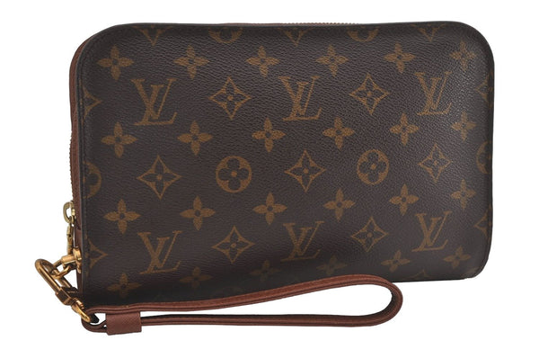 Authentic Louis Vuitton Monogram Orsay Clutch Hand Bag Purse M51790 LV 6359I