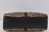 Authentic FENDI Shoulder Tote Bag Unborn Calf Leather Brown Black  6360C