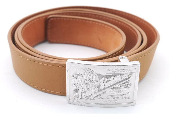 Auth LOUIS VUITTON Ceinture Jeans Belt Size 110cm 43.3" Beige M6815 LV 6361C