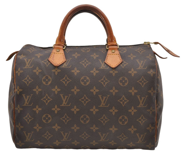 Authentic Louis Vuitton Monogram Speedy 30 Hand Boston Bag M41526 LV 6361D