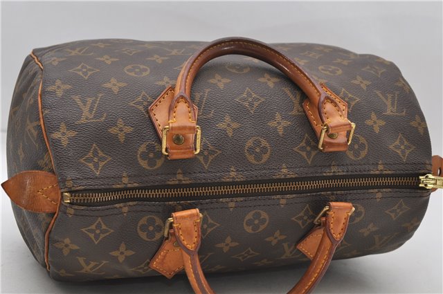 Authentic Louis Vuitton Monogram Speedy 30 Hand Boston Bag M41526 LV 6361D