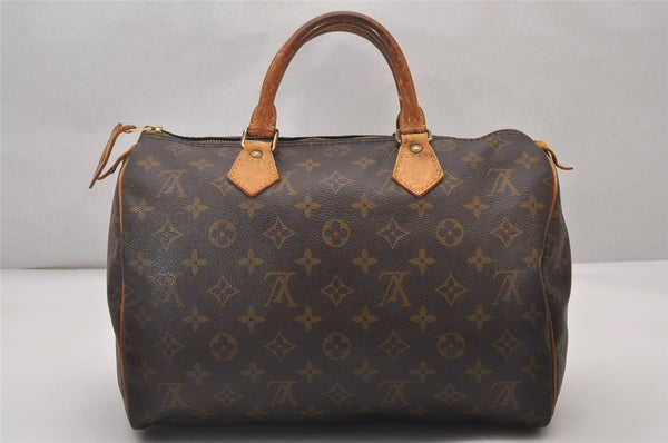 Authentic Louis Vuitton Monogram Speedy 30 Hand Boston Bag M41526 LV 6362I