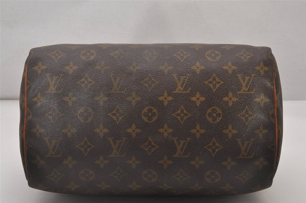 Authentic Louis Vuitton Monogram Speedy 30 Hand Boston Bag M41526 LV 6362I