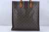 Authentic Louis Vuitton Monogram Sac Plat Hand Bag M51140 LV 6363D