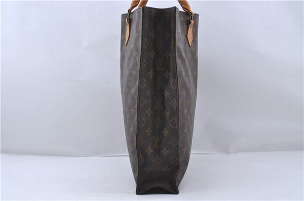 Authentic Louis Vuitton Monogram Sac Plat Hand Bag M51140 LV 6363D