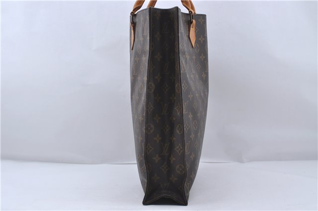 Authentic Louis Vuitton Monogram Sac Plat Hand Bag M51140 LV 6363D