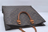 Authentic Louis Vuitton Monogram Sac Plat Hand Bag M51140 LV 6363D