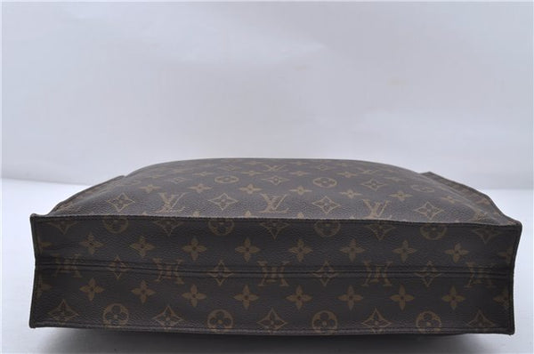 Authentic Louis Vuitton Monogram Sac Plat Hand Bag M51140 LV 6363D