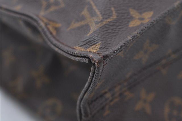 Authentic Louis Vuitton Monogram Sac Plat Hand Bag M51140 LV 6363D