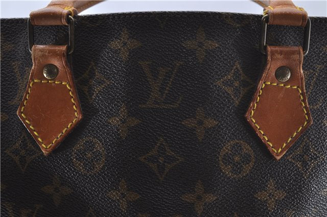 Authentic Louis Vuitton Monogram Sac Plat Hand Bag M51140 LV 6363D