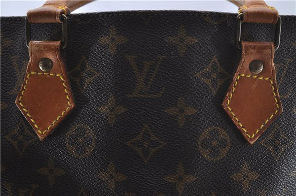 Authentic Louis Vuitton Monogram Sac Plat Hand Bag M51140 LV 6363D
